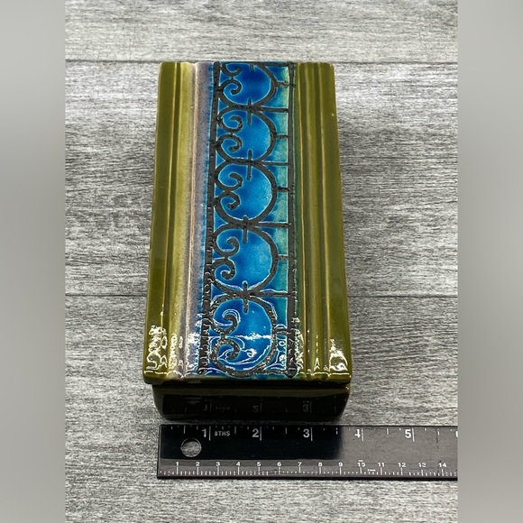 VTG Bitossi Aldo Londi Cigarette Cigar Storage Box W/Lid Mid Century Italy 5520 - Picture 11 of 16